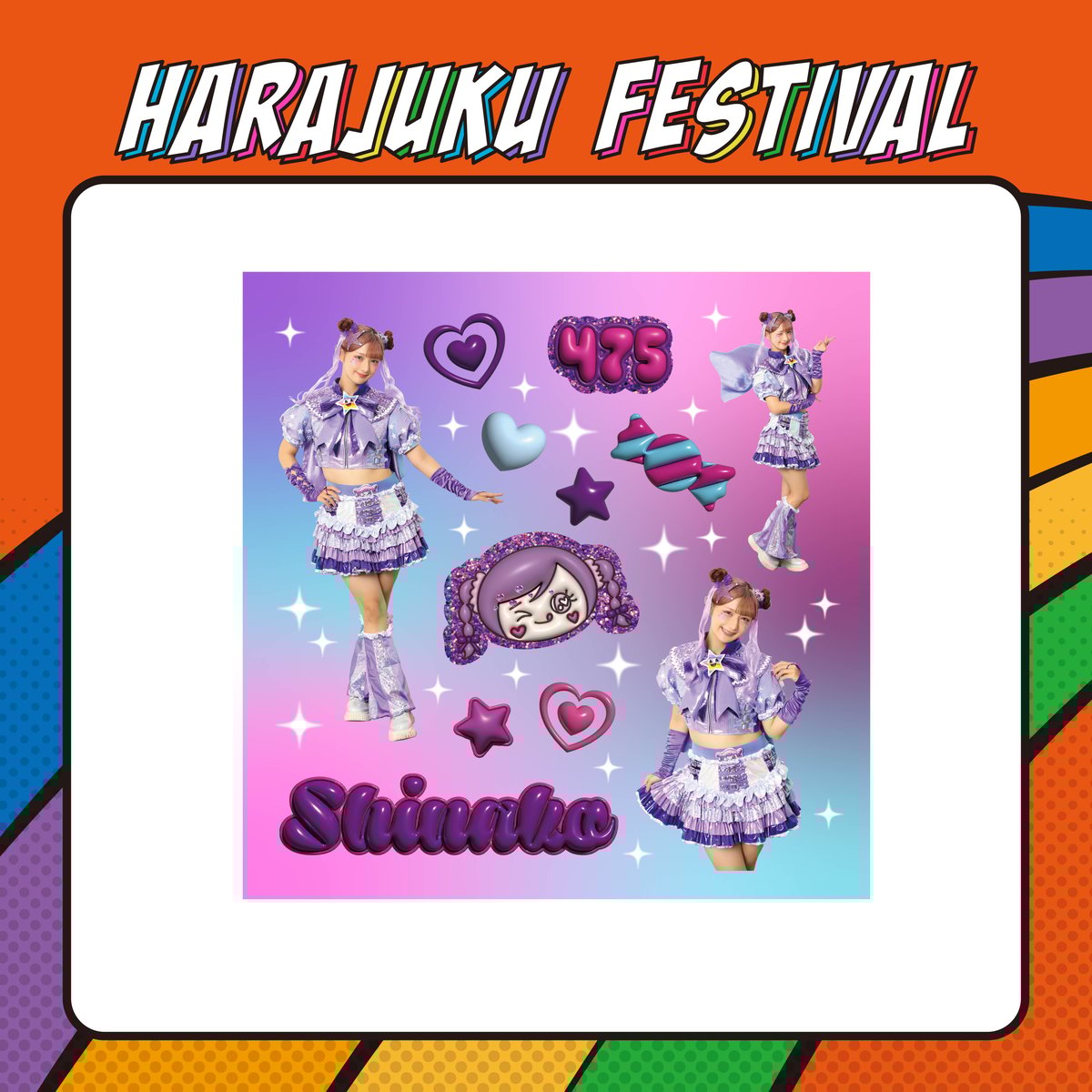 HARAJUKU festival グッズ　しなこちゃん　ティシャツ　特典付き‼︎ しなこTシャツ&原宿フェスティバルグッズ付き入場特典 News – しなこ