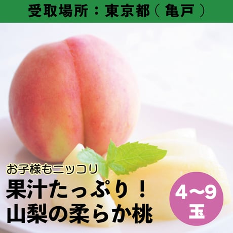 ※7/24(金)のみ受取可能　Be ACTO亀戸 ここまちマルシェ新鮮便【果汁たっぷり！山梨の柔らか桃】(7/20締切)