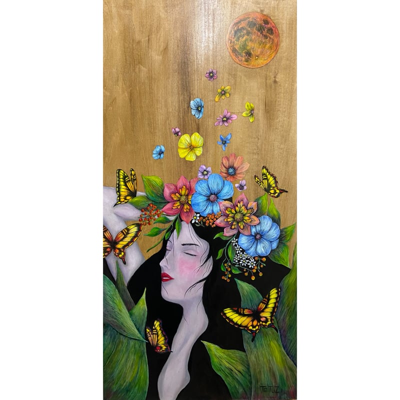 智内兄助 花冷 原画0号 人物画 共シール 少女 女性像 解説付 絵画 真作保証 智内兄助 花冷 原画0号 人物画 共シール 少女 女性像 解説付