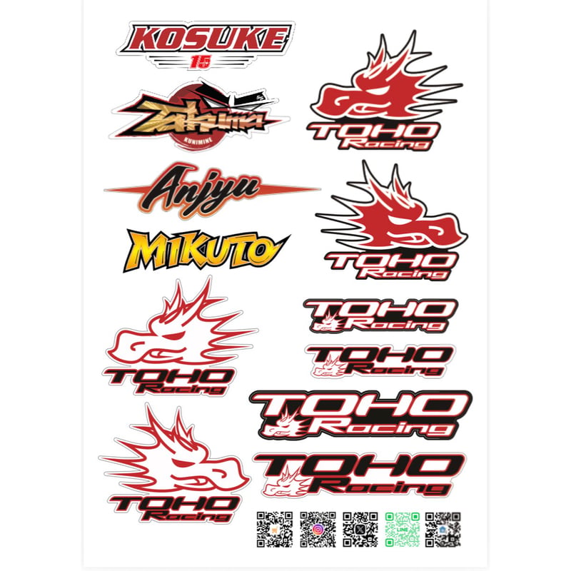 TOHO Racing オフィシャル・ライダーステッカーセット | TOHO Racing