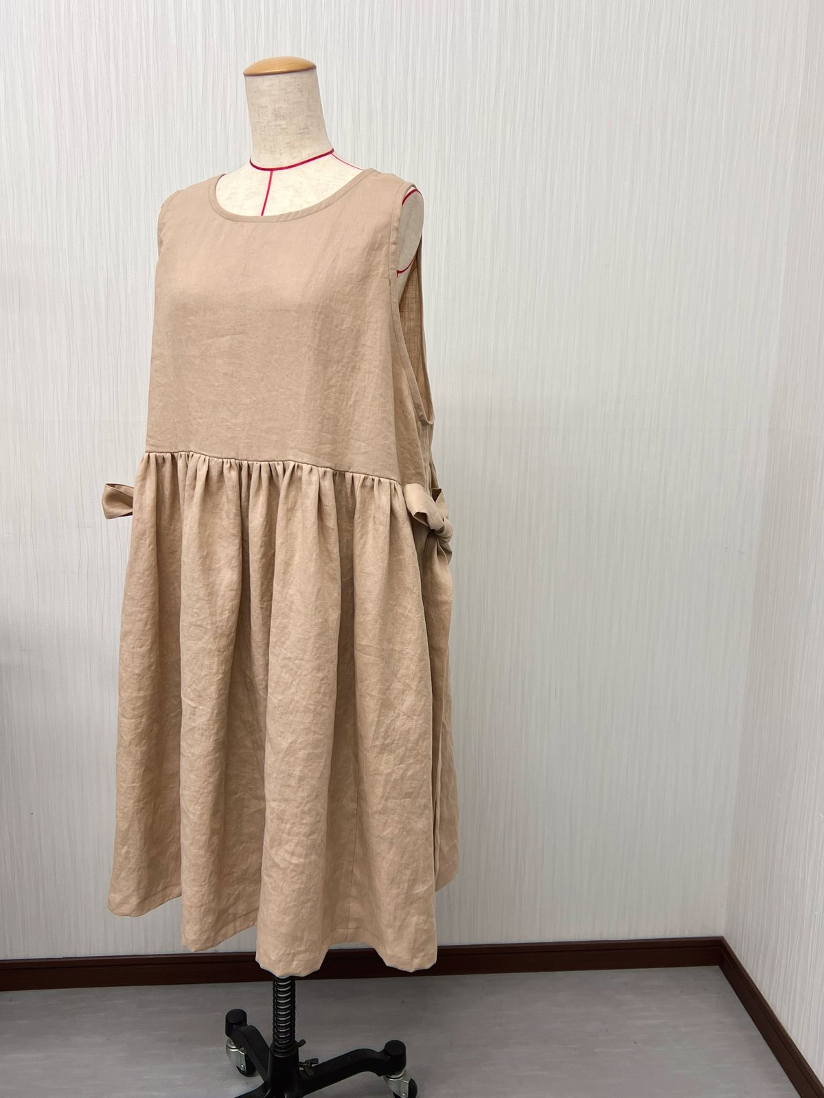 gather/エプロンドレス linen gather apron dress” / リネンギャザーエプロンドレス | R
