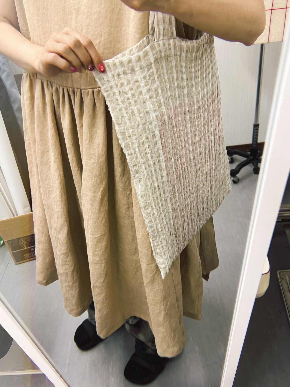 gather/エプロンドレス linen gather apron dress” / リネンギャザーエプロンドレス | R