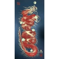 原画　幅300×縦600（額付き）「月翔赤龍」