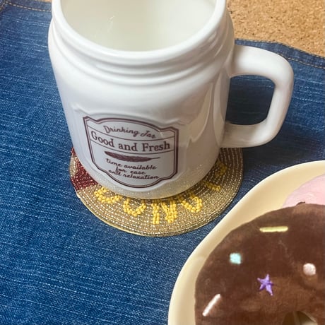 ビーズコースター　DONUTS