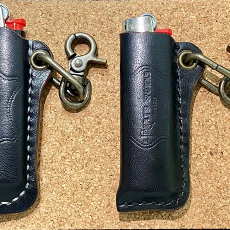 レザー ライターケース　ブラック Amazon.co.jp: 【SKG CREATION】栃木レザー 100円ライター