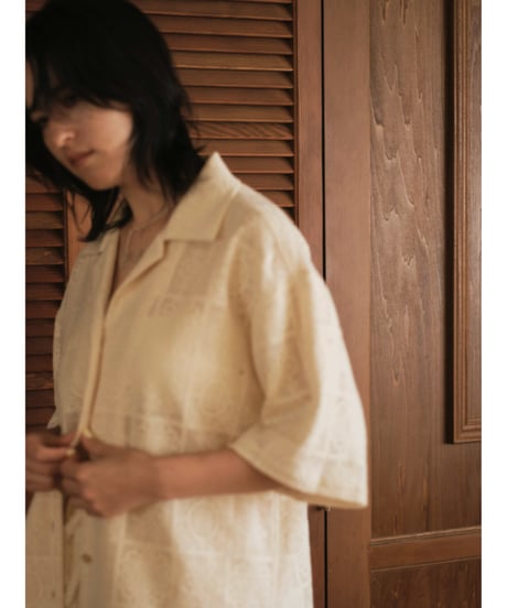 Cotton Lace Half Sleeve Shirt