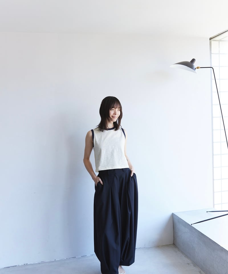 Balloon wide trousers(Black) | As,