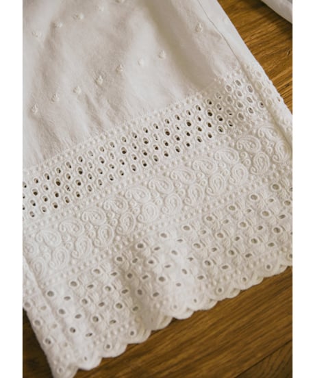 Cotton Scallop  Pants
