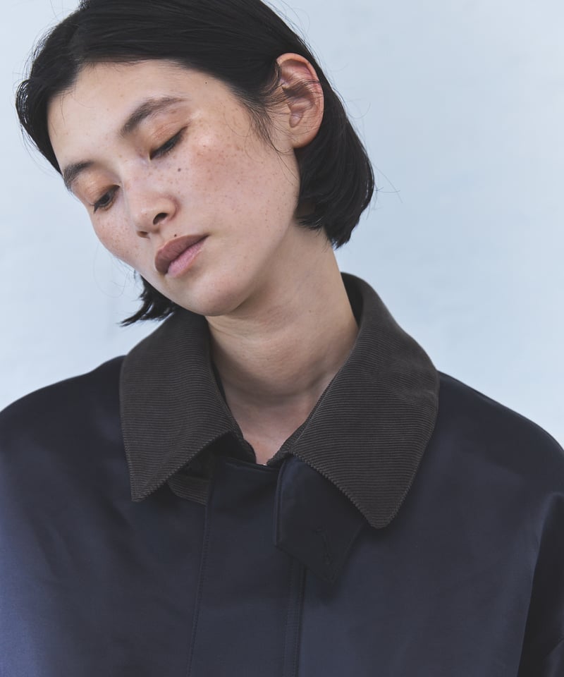 As, oversized satinblousonオーバーサイズサテンブルゾン Oversized Satin Blouson | As,