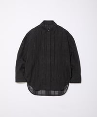 Sheer Jacquard Check Shirt
