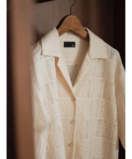 Cotton Lace Half Sleeve Shirt
