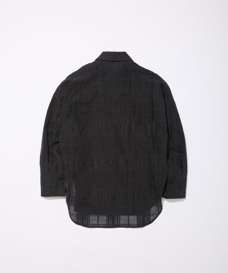 Sheer Jacquard Check Shirt