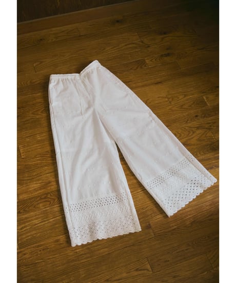 Cotton Scallop  Pants