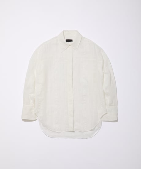 Sheer Jacquard Check Shirt