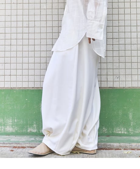Balloon Wide Trousers(Dark Gray)