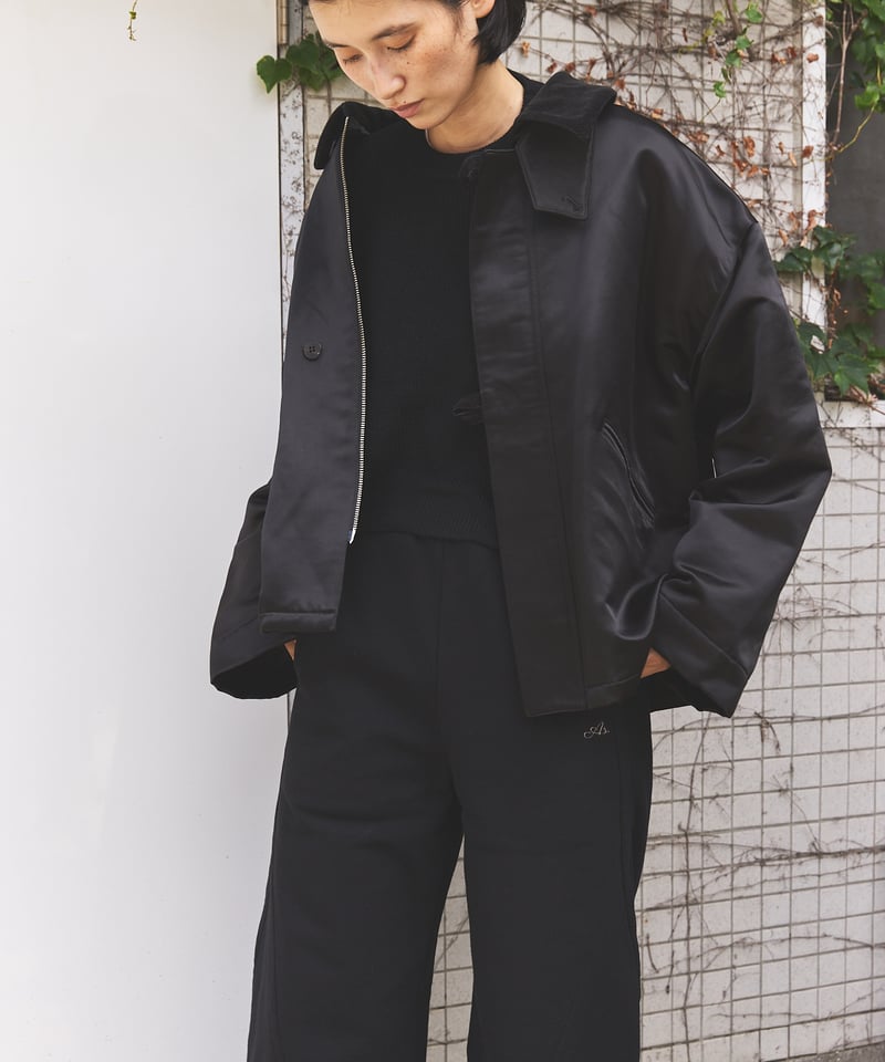As, oversized satinblousonオーバーサイズサテンブルゾン Oversized Satin Blouson | As,