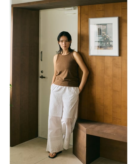 Cotton Scallop  Pants