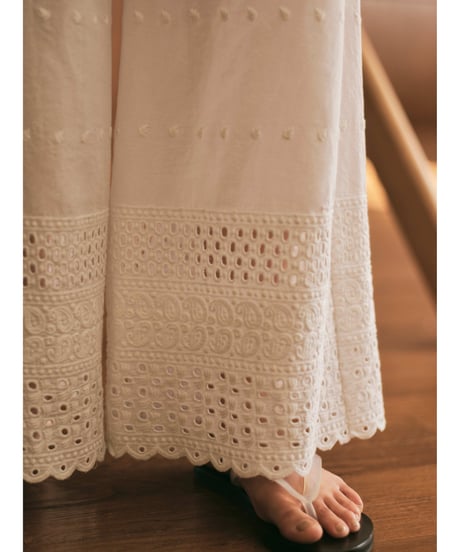 Cotton Scallop  Pants