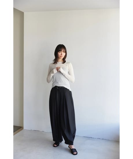 Balloon wide trousers(Black)