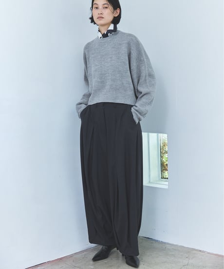 Balloon Wide Trousers(Dark Gray)