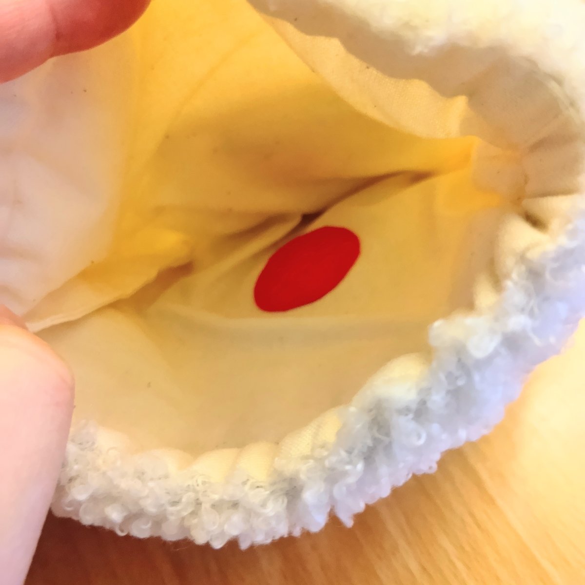 マンジューラ（プロフ一読お願いします） おにぎり巾着×2枚 もこもこおにぎり巾着(Mサイズ) | kammy