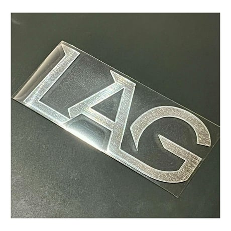 LAGNAブランドロゴ LAGステッカー ヘアラインシルバー