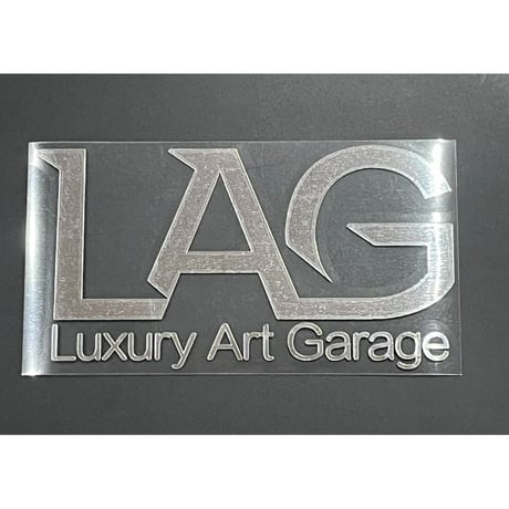 LAGNAブランドロゴ LAGステッカーLuxuaryArtGarage ヘアラインシルバー