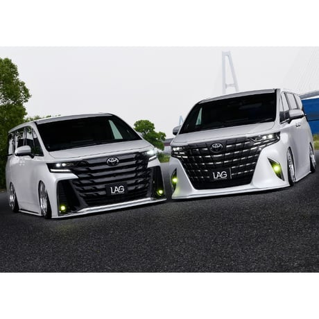 LAGNA 40系アルファードFRP未塗装品薄型フラップエアロ３点セット