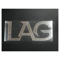 LAGNAブランドロゴ LAGステッカー ヘアラインシルバー