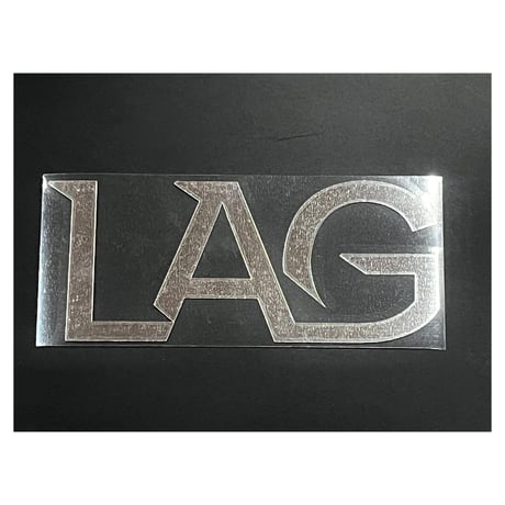 LAGNAブランドロゴ LAGステッカー ヘアラインシルバー