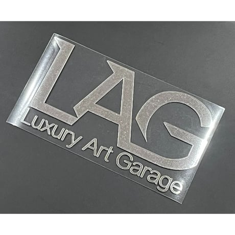 LAGNAブランドロゴ LAGステッカーLuxuaryArtGarage ヘアラインシルバー
