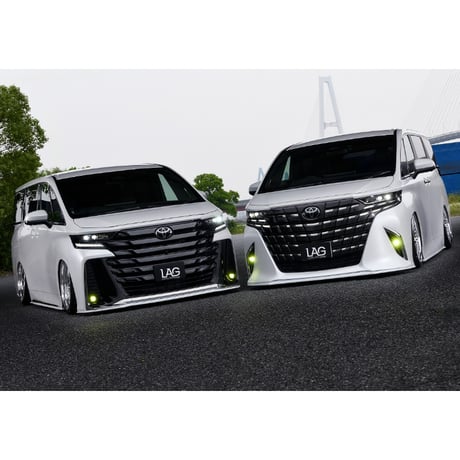 LAGNA 40系アルファードFRP2色塗装品薄型フラップエアロ