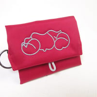 Coin Case PVC (RED×Gray)