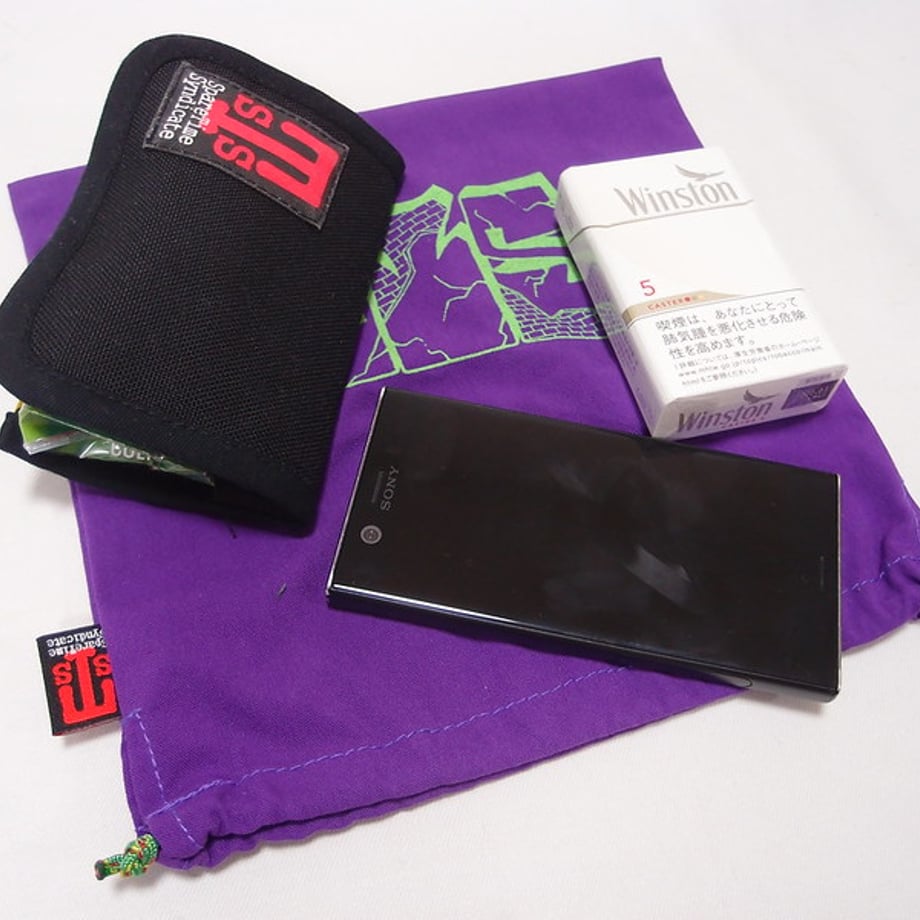 Nylon KIN-CHAKU pouch (Black) | STS BAGS WEB MA...