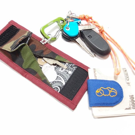 Screwed Wallet (Camo×Orange×Navy)