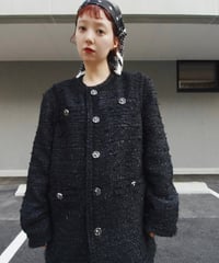 VIVIANO / Tulle Layered Tweed Jacket | JURK MAI