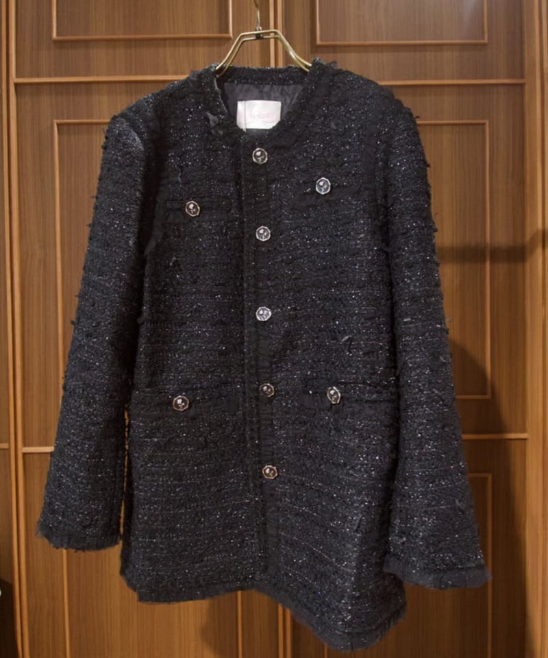 VIVIANO / Tulle Layered Tweed Jacket | JURK MAI