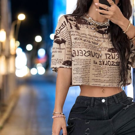 BEEDENクロップドTシャツ OUTLET】BILLABONG レディース GRAPHIC CROPPED TEE クロップド