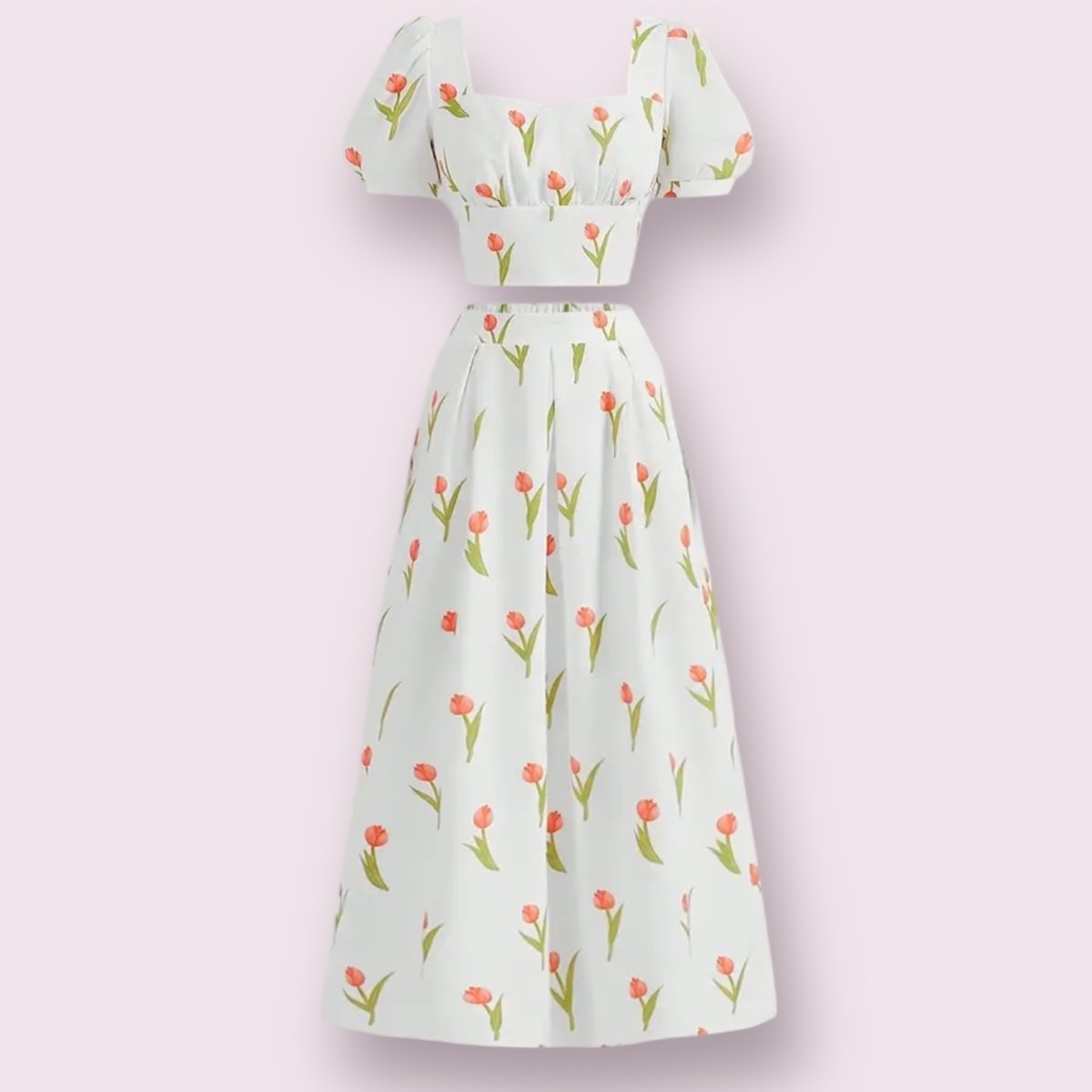 チューリップ🌷柄🌷セットアップホワイト‎🤍 | lazo