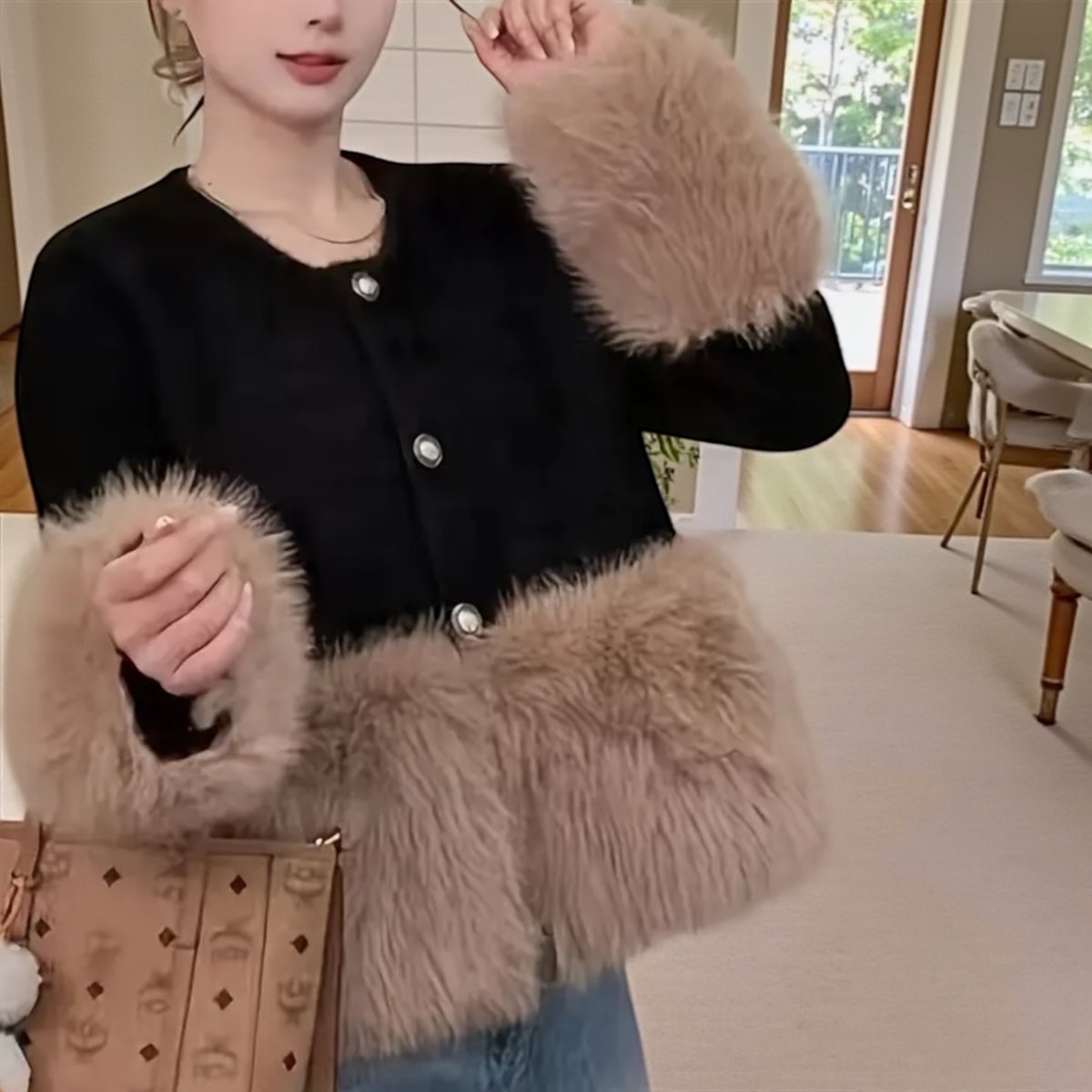 極美品❗️IENA FUN ファーコート キャメル ノーカラー 19AW 極美品❗️IENA FUN ファーコート キャメル ノーカラー 19AW