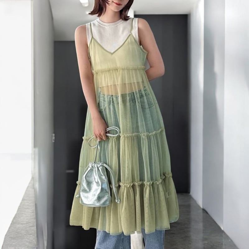 レディースシースルーワンピースஐ*°🍀S | lazo