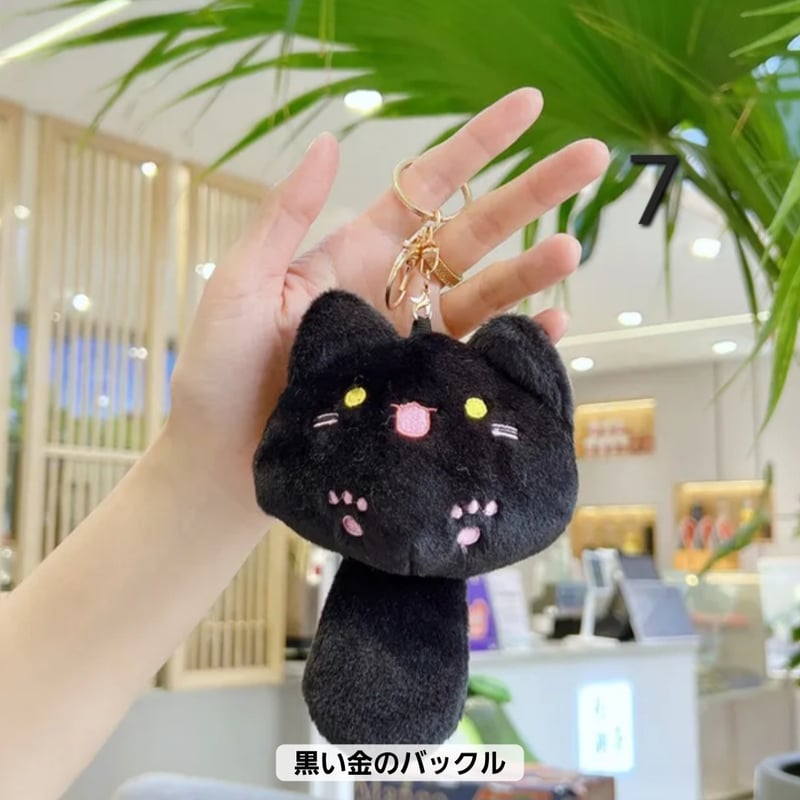 N0039K 可愛い猫の形ぬいぐるみキーチェーンリング | りさいくる&雑貨