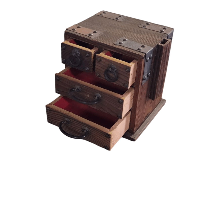 R0008 和風アンティーク レトロな小物入れ お針箱 | りさいくる&雑貨の