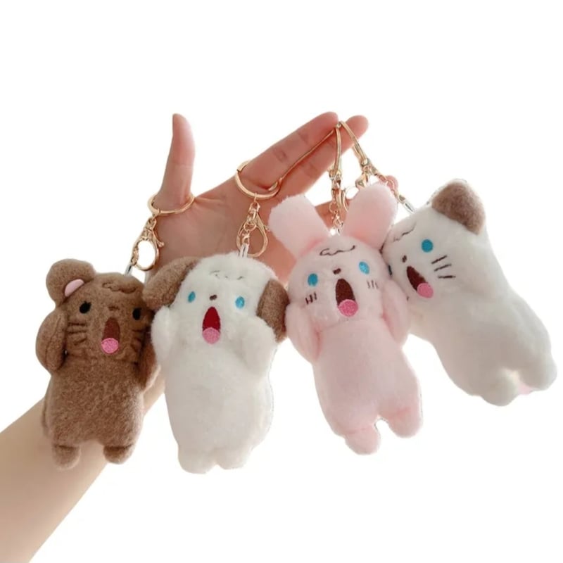 ぬいぐるみキーホルダーセット N0037K 可愛い叫び ぬいぐるみキーホルダー | りさいくる&雑貨のお店