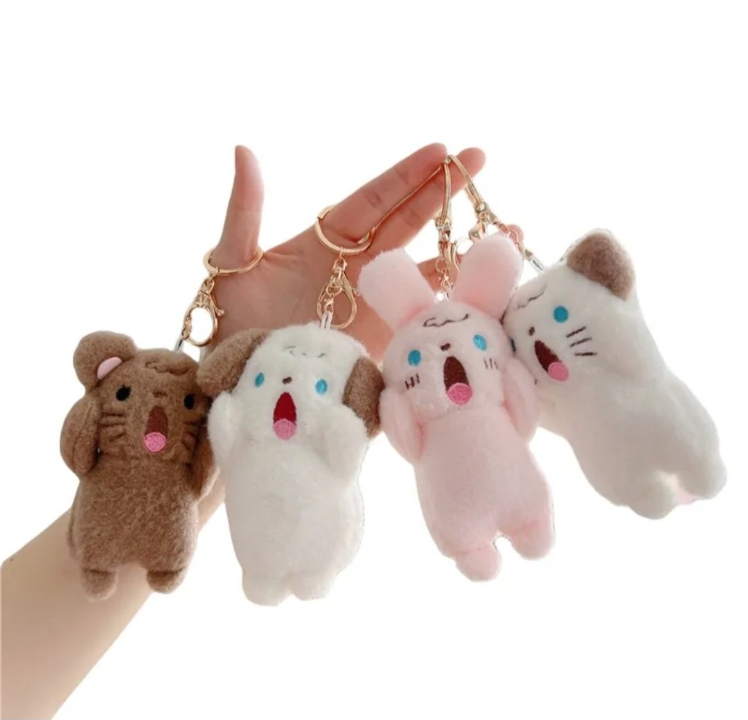 N0037K 可愛い叫び ぬいぐるみキーホルダー | りさいくる&雑貨のお店