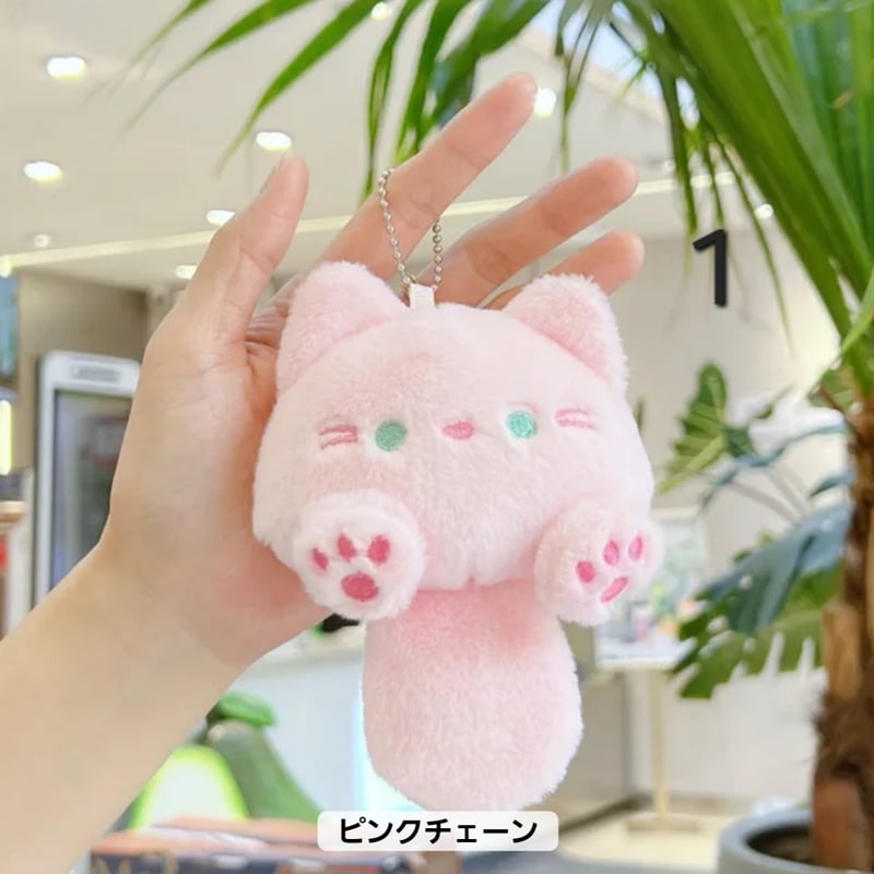 N0039K 可愛い猫の形ぬいぐるみキーチェーンリング | りさいくる
