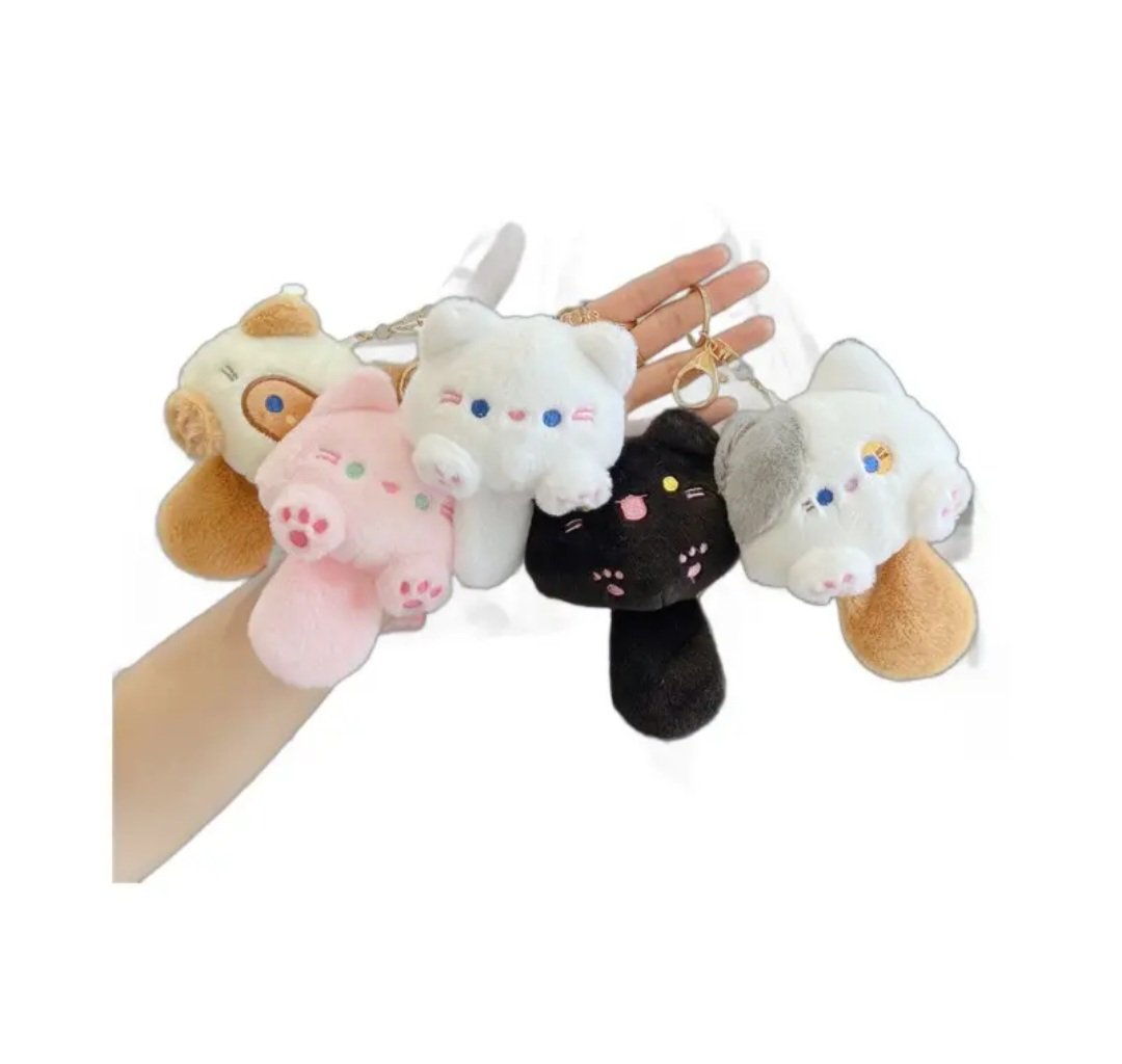 N0039K 可愛い猫の形ぬいぐるみキーチェーンリング | りさいくる&雑貨