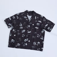 GENBA_アロハシャツ(モノクロ)