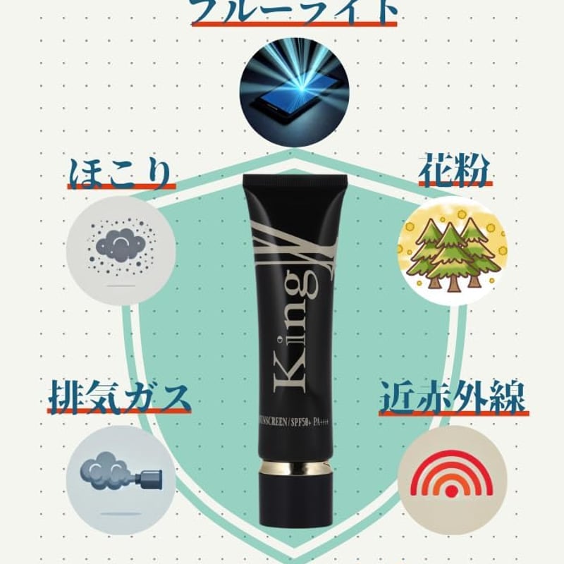 Kingly ノンケミカル日焼け止め【 スキンケア成分配合高機能 】国内