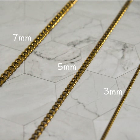 シンプル＆スタイリッシュ！喜平ネックレス　ゴールド（3mm~7mm）《送料無料》